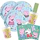 procos/Hobbyfun 44-teiliges Party-Set Peppa Wutz - Pig - Teller Becher Servietten Trinkhalme für 8 Kinder