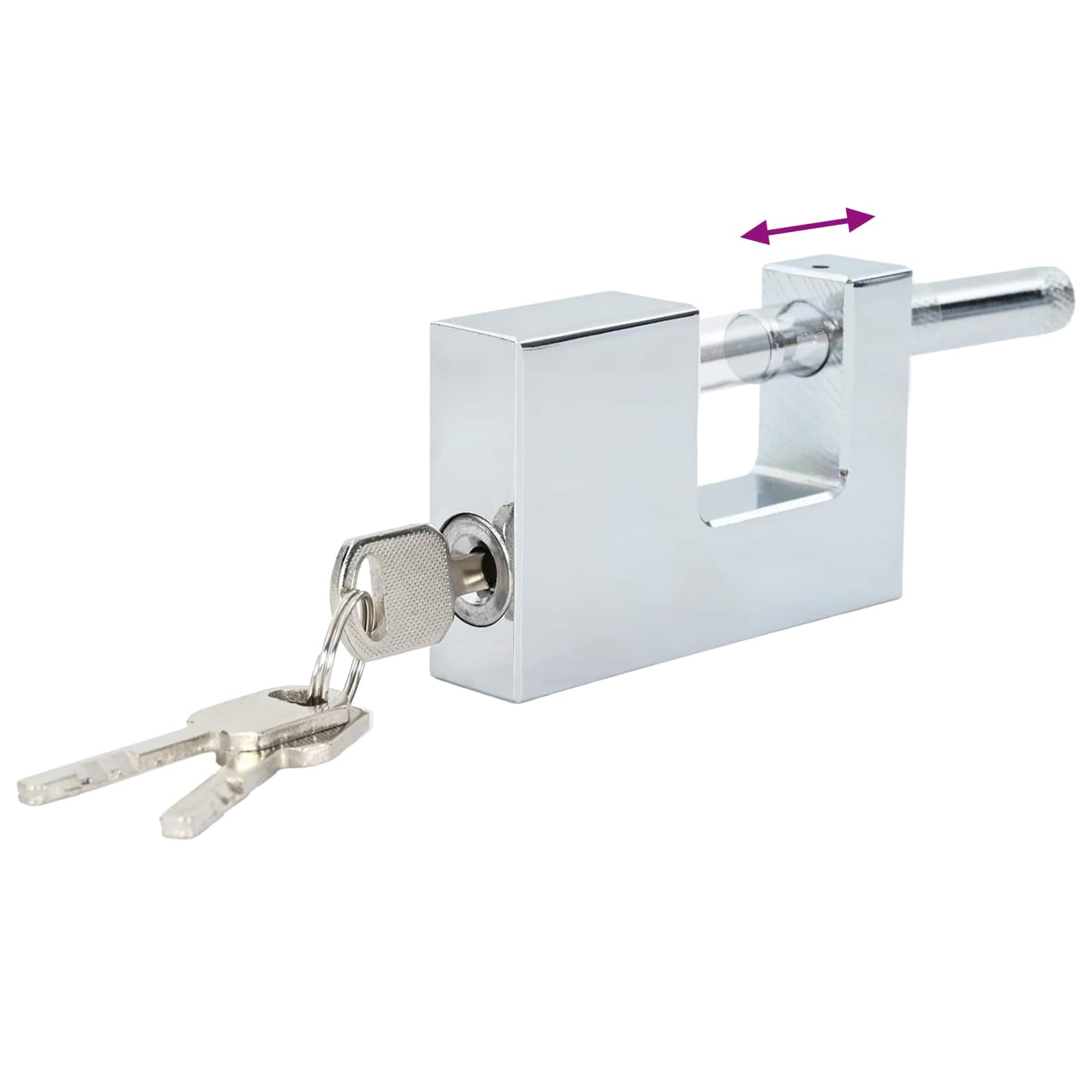 Set di 12 lucchetti in acciaio, 7,8 x 2 x 5 cm, argento, resistenti alle intemperie, per porte, armadi, con 36 chiavi incluse