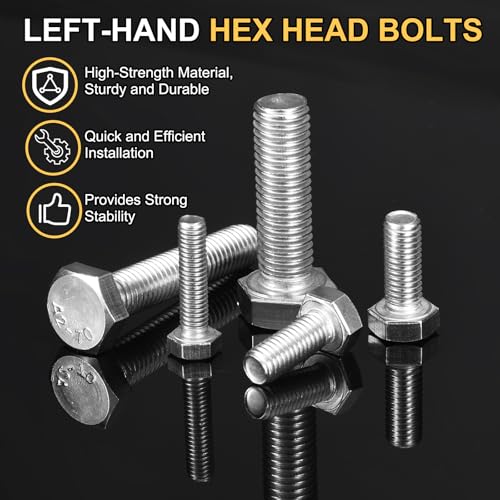 Tornillos M12 de acero inoxidable 304, cabeza hexagonal totalmente roscada, 40mm, 4 uds 4