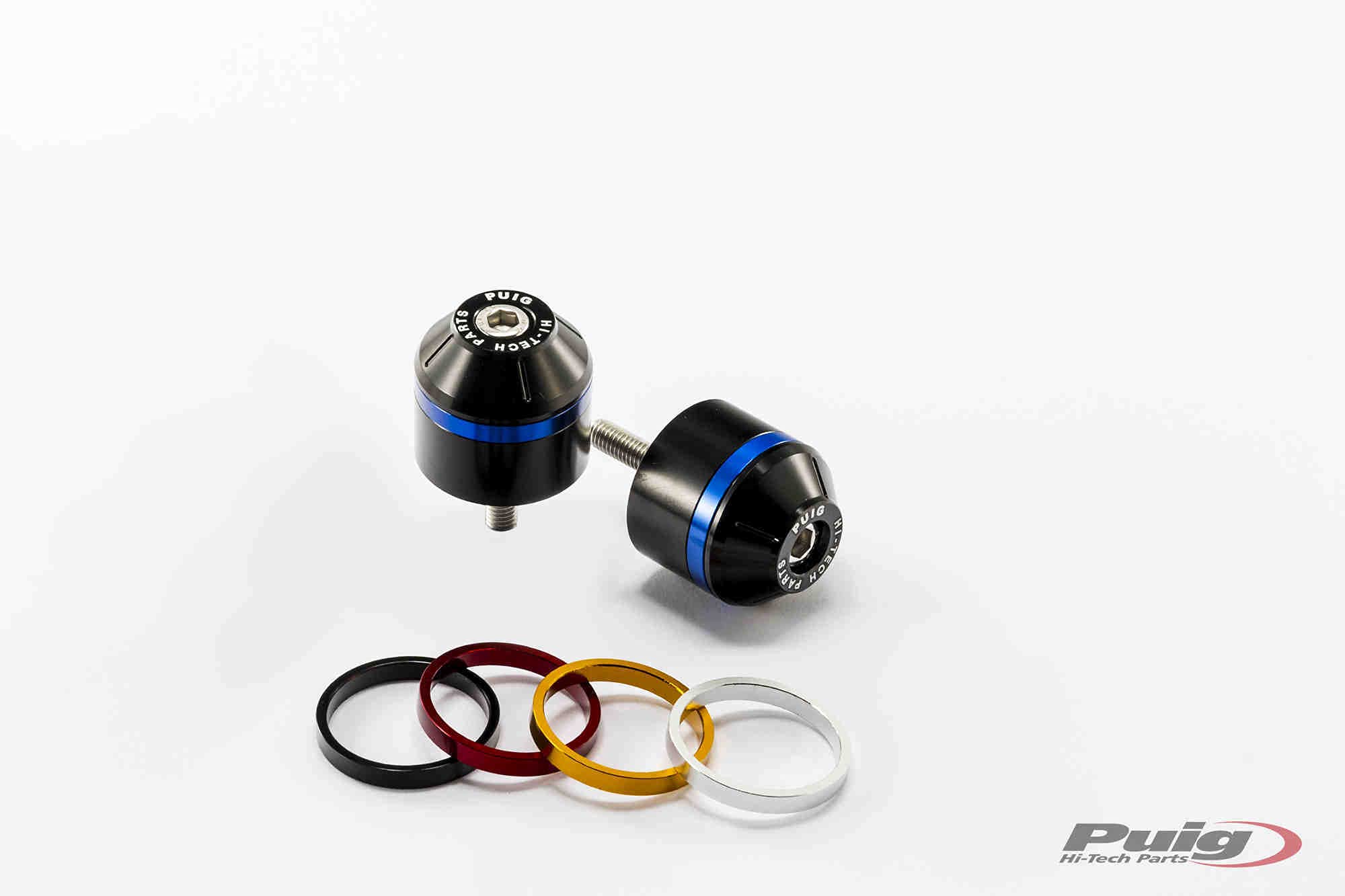 Puig 8157N Short Bar Ends With Ring model specific design, Black