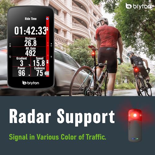 Bryton Rider S800 - Ciclocomputador GPS para bicicleta con pantalla táctil a color de 3,4 pulgadas, mapa fuera de línea de Europa y navegación