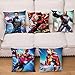 JWEK Housse de Coussin Ensemble de 5 Super Doux Linge de Bande Dessinée Marvel Avengers Iron Man Canapé Iron Man Taie d'oreiller Décoration Américaine Anime Taie d'oreiller
