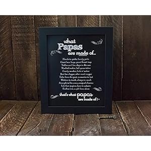 Papa chalkboard frame gift for papa for fathers day birthday birth of grandchild made in usa  urban country home decor