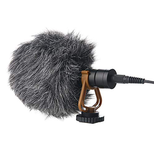 Ruittos M3 Universal Video Microphone, on-Camera External Condenser Cardioid Shot Gun Mic Compatible