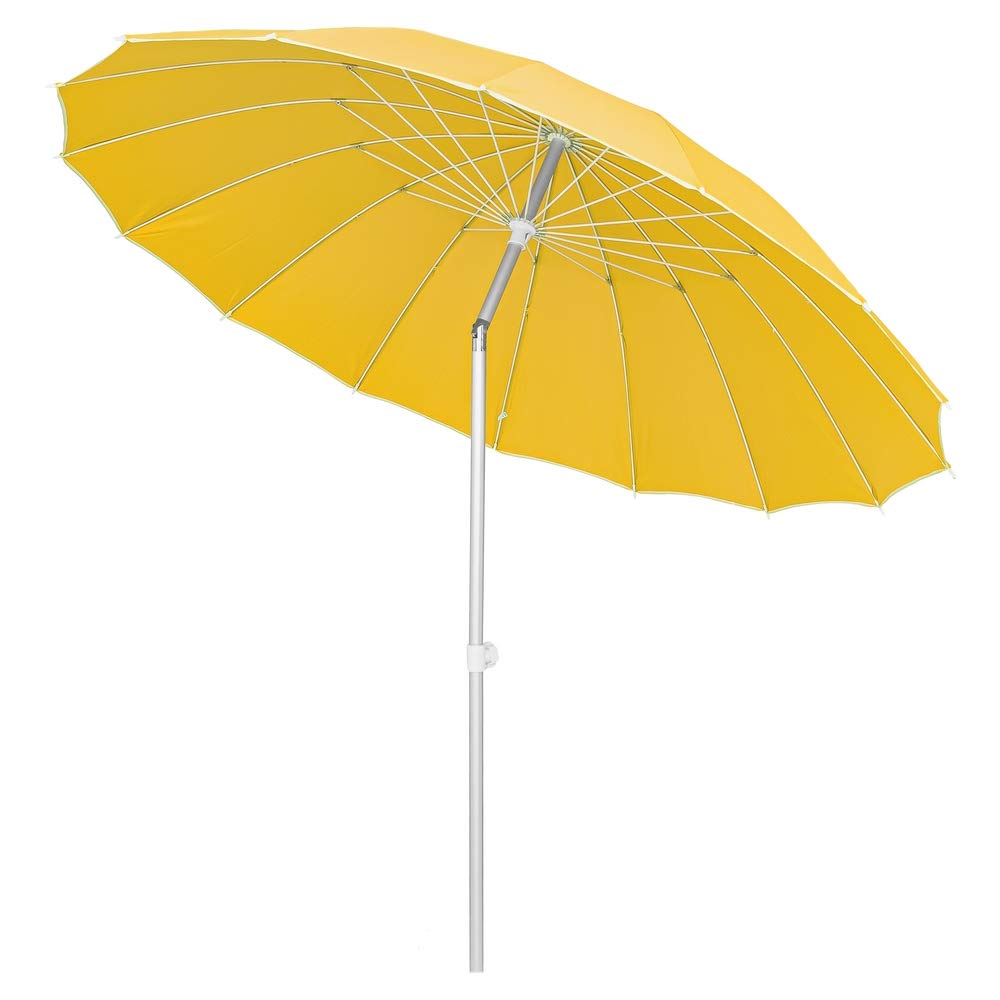 LOLAhome Parasol sombrilla con Varillas Flexibles de Fibra de Carbono y mástil de Aluminio de Ø 250 cm