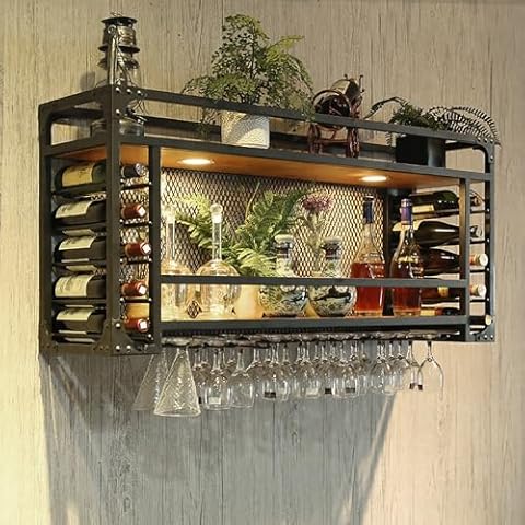 RAJYQODIS 2-Tier Wall Mounted Wine Rack Cover