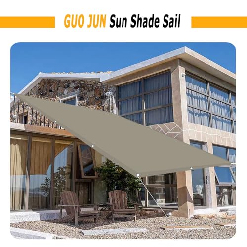 Toldo vela de sombra exterior lona impermeable rectangular contra rayos UV 5