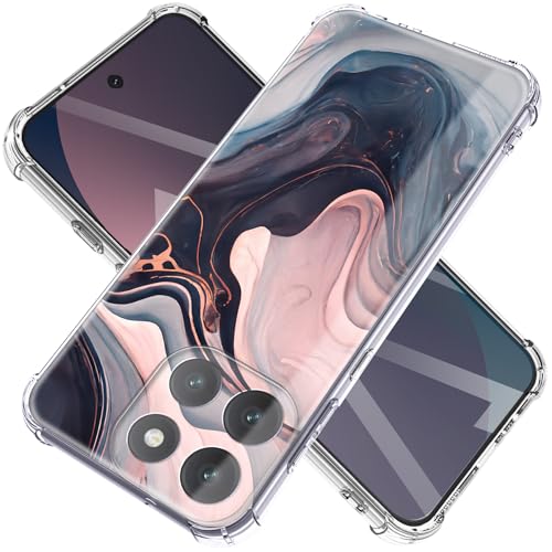 CLATUK for Motorola Moto G 2026 Case 5G G Play 2025 Marble and Flowers Slim Anti-Drop Shockproof Protective Soft Shockproof Clear Phone Protective Covers 6.7 Inch (Night) - image 1