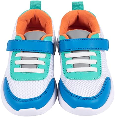 Gerber Kids Toddler Boys and Girls Athletic Sneaker Crib Shoe, Blue Colorblock, 5 US Unisex | Image 2