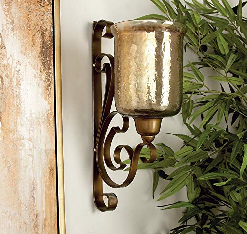 Deco 79 Traditional Metal Solid Wall Sconce, 11" X 7" X 20", Brown #TOP13