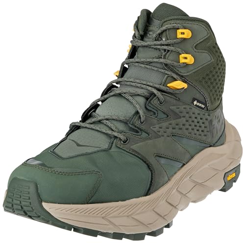 HOKA One One 1122018-TRYL M ANACAPA Mid GTX Zapatilla de Deporte Hombre Tomillo/Amarillo Radiante EU 42 2/3
