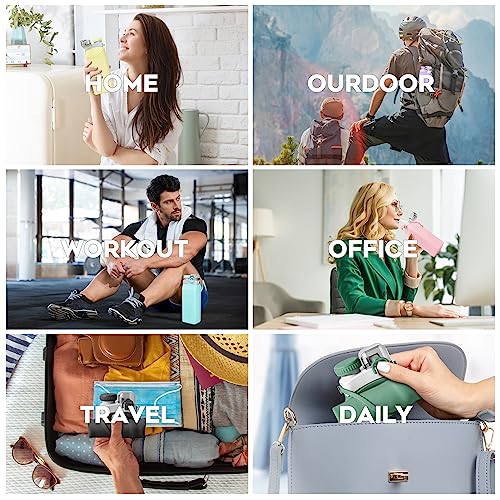 Collapsible-Water-Bottles-20oz-Silicone-Reusable-Water-Bottle-with-Straw-and-Strap-Leakproof-Foldable-Sports-Water-Bottle-for-Travel-Camping-Running-Hiking-Gym-BPA-Free