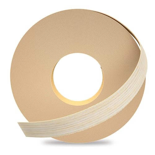GSCIT Club Oak Edge Banding, 13/16 inch x 100ft roll of Veneer Edge Banding -Pre-glued Flexible, Real Wood Tape Banding for Cabinet Repair Furniture Restoration