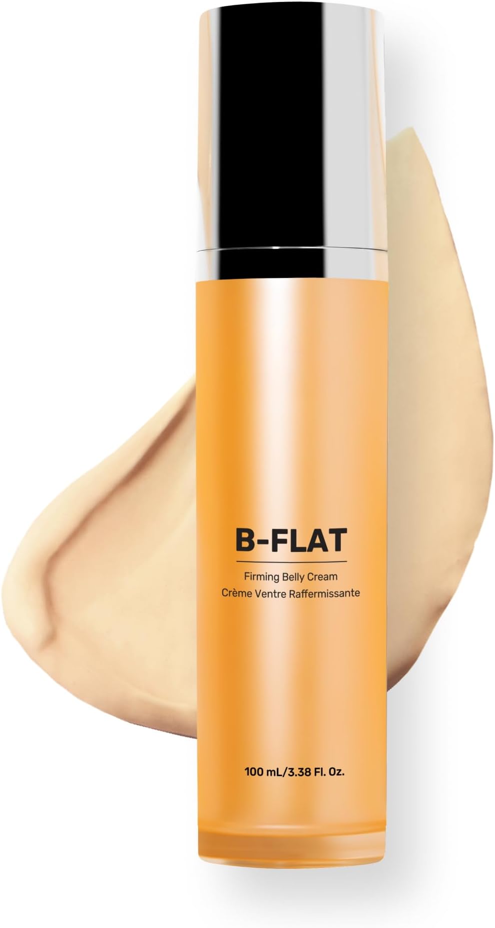 MAËLYS B-FLAT Belly Firming Cream for Women - Skin Tightening & Moisturizing Treatment with Shea Butter & Bentonite Clay - Smooths Look of Stretch Marks - Postpartum Body Care (3.4 Fl Oz)