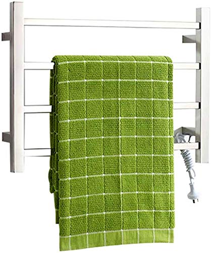 Calentador de toallas Calentador de toallas, Calentador de toallas eléctrico de acero inoxidable Radiador Soporte de pared Toallero para baño Cocina Inodoro 450600 mm, Enchufe Montado en la pared