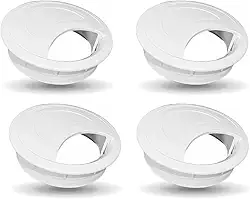 Kit com 4 Unidade Acabamento Passa Fio 60mm Organizador de cado Elétrico Mesa Computador