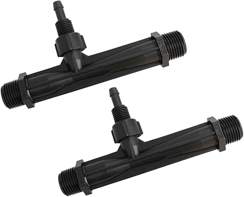 Miniatura 8 de YXQ Venturi de riego de 1 pulgada, mezclador de fertilizantes, inyectores de tubo, herramienta agrícola, plástico negro para jardín al aire libre,