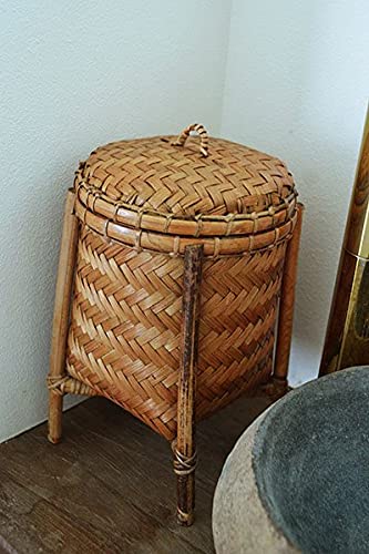 Amazon.co.jp: アジアン バリ 雑貨 ♪ロンボク島の4本足ミニバスケット