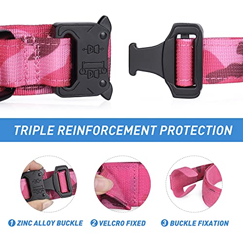 Hotsky Tactical Dog Collar, Adjustable Military Training Nylon Dog Collar with Handle, Heavy Duty Metal Buckle K9 Dog… - Image 5