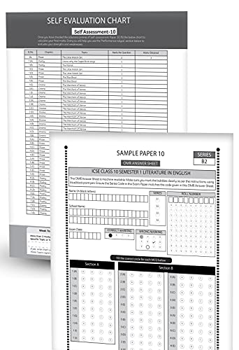 Image of Educart ICSE Semester 1 English Paper 1 (Language) + English Paper 2 (Literature) Class 10 Sample Papers MCQ Book For 2021 Exam (Based on 26th Aug ICSE Specimen Paper)