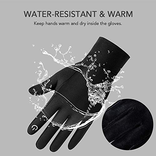 Luvas esportivas, Andoer Luvas Repllent de Água Esportiva com Tiras Refletivas Homens Mulheres Luvas