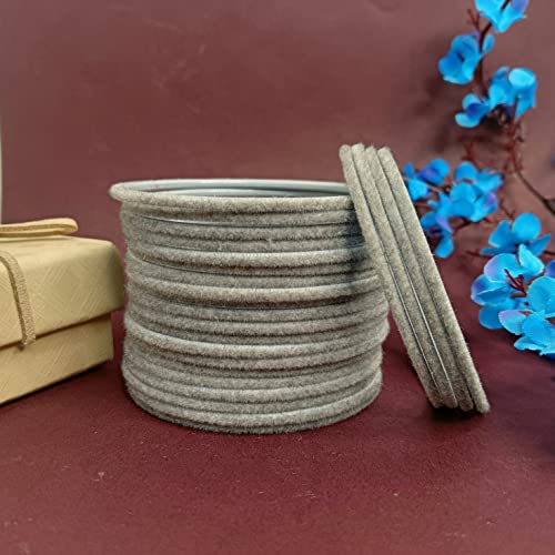 Efulgenz Indian Bangles for Women Indian Bangles Set Bollywood Plain Metal Velvet Bangle Bracelets Bridal Wedding Fashion Costume Jewelry for Women (24 Pcs)2