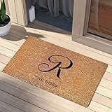 Photo Gallery iniziale r coconut coir entrata mat monogramma lettera singola personalizza nome interno esterno trappole ingresso sporco cursive supporto durevole regali per mamma papà 40x60cm Photo Gallery iniziale r coconut coir entrata mat monogramma lettera singola personalizza nome interno esterno trappole ingresso sporco cursive supporto durevole regali per mamma papà 40x60cm