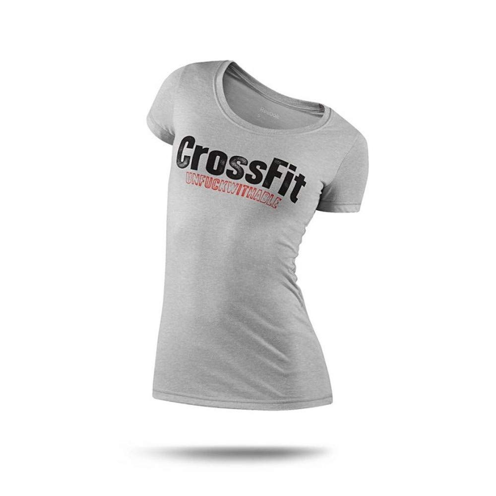 Reebok Crossfit Damen Grau UNF**KWITHABLE T-Shirt Z89961