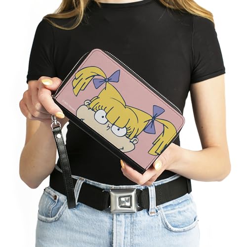 Buckle-Down Women's PU Zip Around Wallet Rectangle-Rugrats, 7.5"x4.5"4