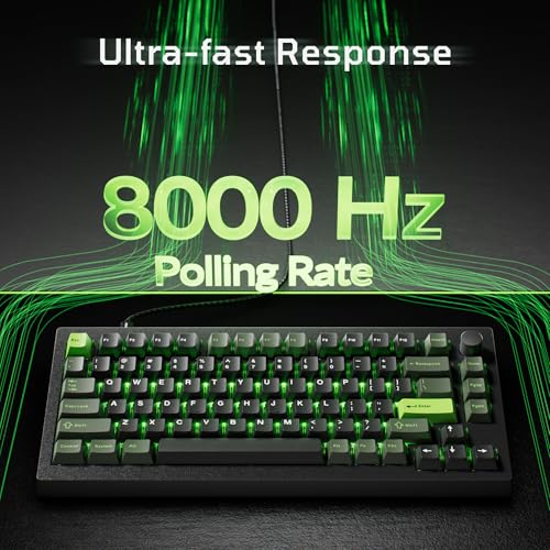 Image of Keychron J8 HE Wired Hall Effect Keyboard with 8000 Hz Polling Rate, Rapid Trigger Magnetic Switch Hot-Swappable, 75% Layout Custom Programmable Knob, RGB Backlit for Mac Windows Linux