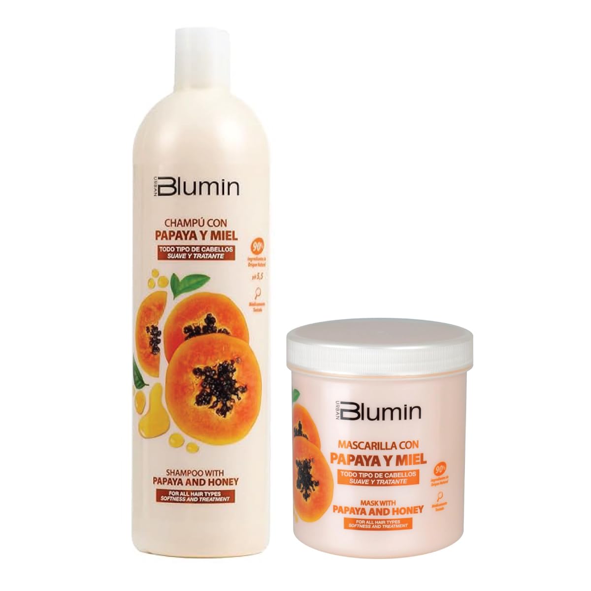 Papaya & Honey Kit - Shampoo 1000ml + Mask 700ml
