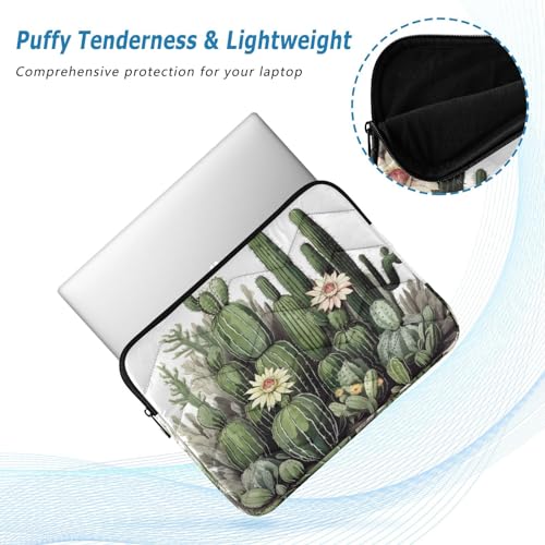 Funda para laptop de 13-14 pulgadas con diseño cactus y flores miniatura 5