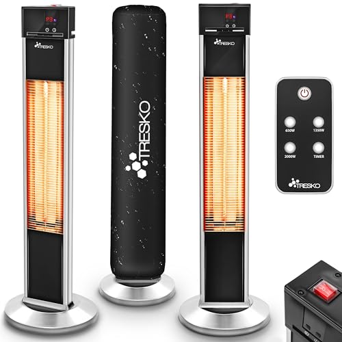 TRESKO Infrarot Stand-Heizstrahler 2000W mit Fernbedienung |...