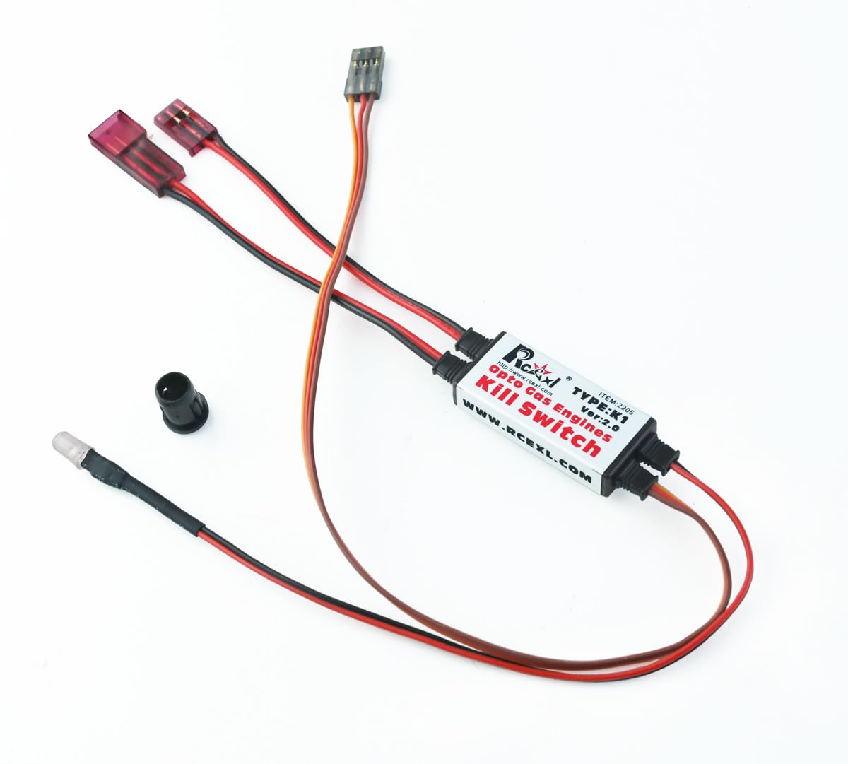 RC Opto Kill Switch RC Gas Engine Flameout Ignition Cut Off Switch Rcexl K1 for RC Gasoline Airplane with Electronic Ignition Systems