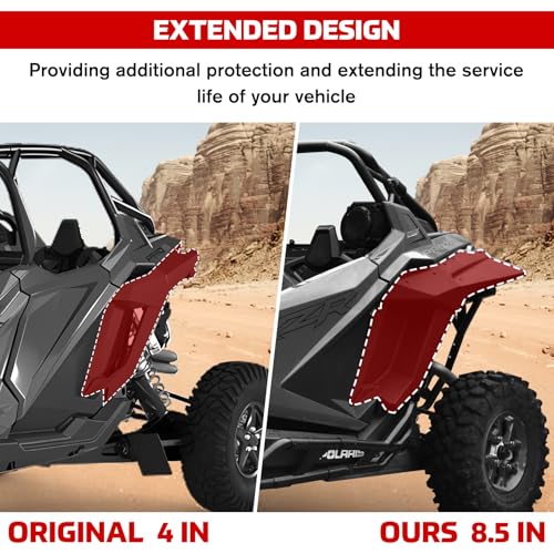 Image of Fender Flares for Polaris RZR PRO XP PRO R, Front & Rear Extended Full Coverage Mud Flaps Mud Guards for 2020-2024 Polaris RZR PRO XP XP4 /RZR PRO R Turbo R Accessories, Replace #2884685