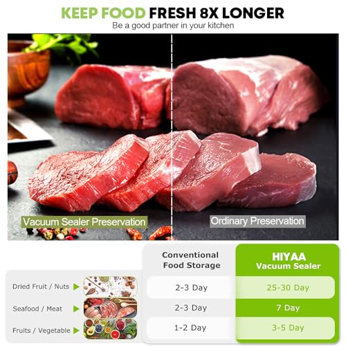 Vacuum Sealer Machine Food Vacuum Sealers for Sous Vide Cooking, 4-in-1 Easy Options, Food Preservation with Vacuum Bags-White