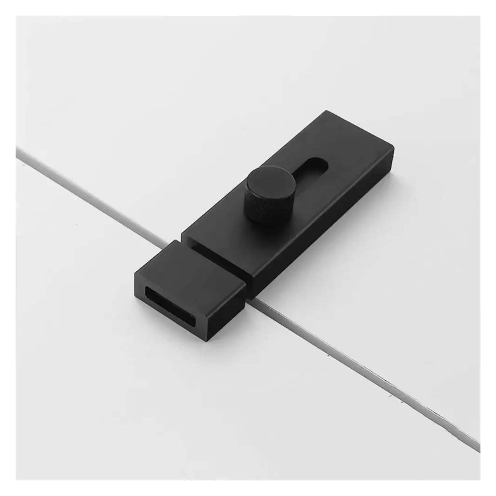 Kreativer Türschloss-Schutzriegel, Diebstahlsicherung, Haspe, Schiebescheune, Haushalt, Verdickung(Black,3 inch)