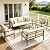 VONZOY 5 Pieces Aluminum Patio Furniture Set Deck Outdoor Furniture 7-Seat Patio Conversation Sets All-Weather Rust-Proof Sectional Sofa Set with Removable Cushion for Deck, Balcony, Yard, Poolside