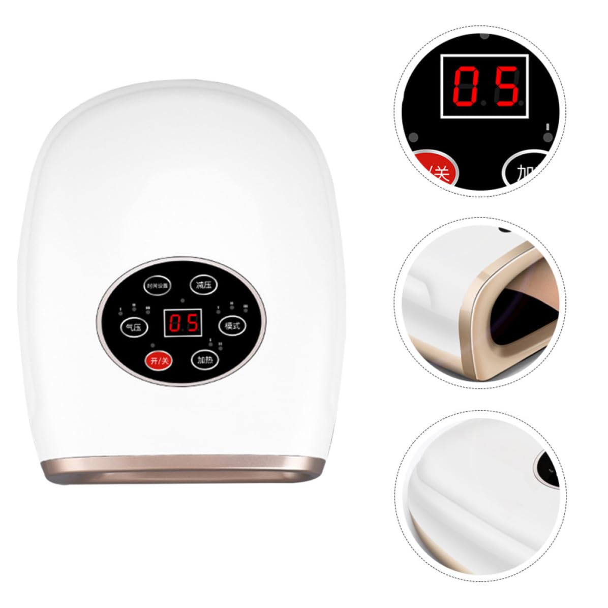 Elektrisches Handmassagegerät für Handflächen und Gelenke 6w Weiß