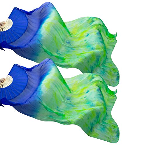 Voile de danse du ventre en soie bleue accessoire danse orientale