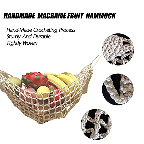 BUBOORON Large Macrame Fruit Hammock Under Banana