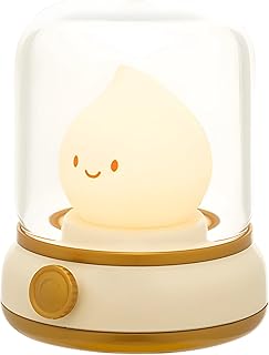 Lámpara de queroseno recargable de estilo vintage con brillo amarillo suave, brillo ajustable para decoración de dormitorio