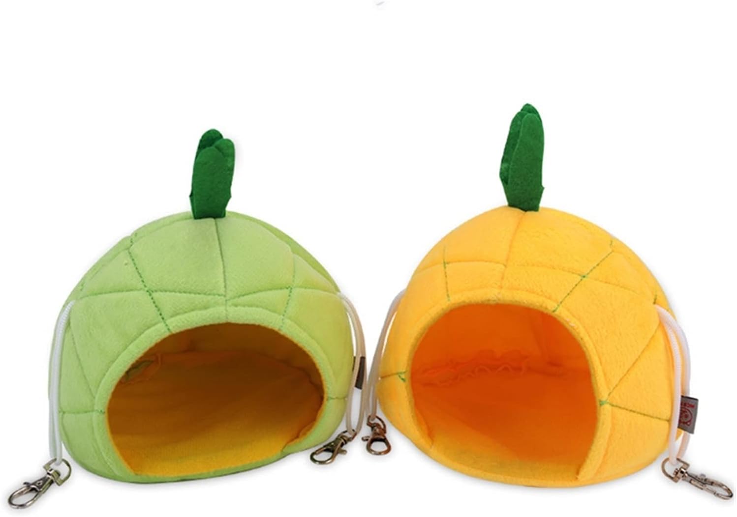 Pet Hammock Pineapple Hamster Bed Sugar Glider Cage Accessories Hammock Hamster House Toys Pet Hammock Bed (Color : Green) (Yellow)