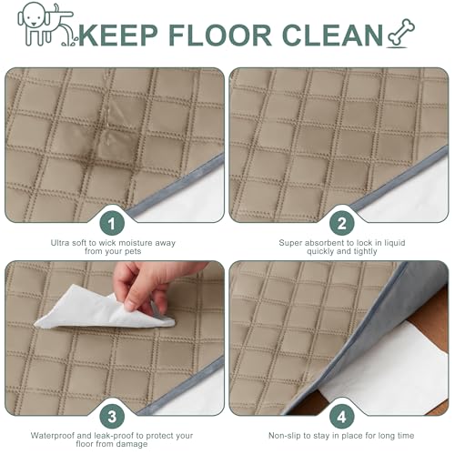Image of Eterish Washable Pee Pads for Dogs Extra Large 48'' x 60'' 2 Pack | Reusable Absorbent Pet Puppy Dog Training Pads Non-Slip, Waterproof Whelping Potty Pads for Dogs Leak-Proof