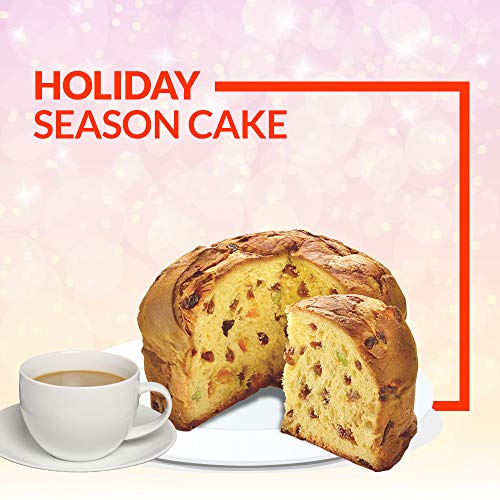 Flamigni - Classic Italian Panettone in Beautiful Red Hand-Wrapped Gift Box (1.1 lbs) | Delicious Christmas & Holiday Sweet Loaf Fruitcake | Traditional Milanese Gourmet Bread Cake (Hand Wrapped)