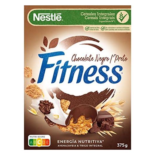 Nestlé Fitness Cereales Chocolate Negro, 375g