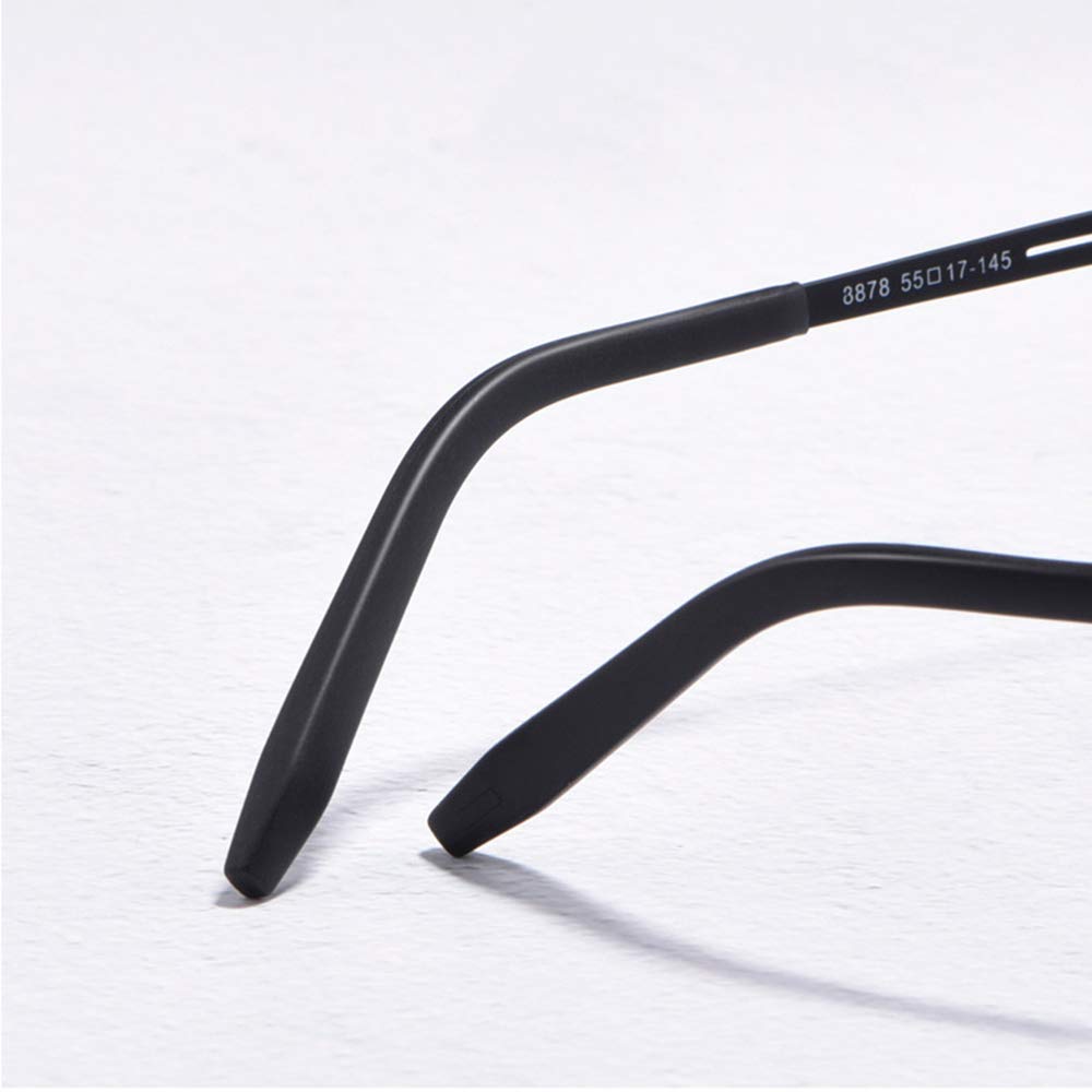 MANG Multifokale Selbsttönende Lesebrille Lesehilfe Ultraleichte Retro Gleitsichtbrille Mit UV-Schutz, Schwarz Rechteck Rahmen Sonnenbrille