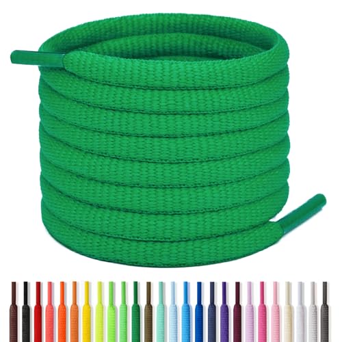 Image of Handshop 1 /4 inch Oval Athletic Shoelaces 24 inch-72 inch in 22 Colors Half Round Shoe Laces