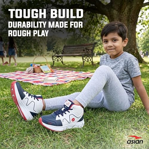 Image of ASIAN Adventure-41 Kids High Top Sports Shoes for Boys & Girls | Lightweight Cushioned Shoes for Running & Play | Breathable Anti-Skid Shoes