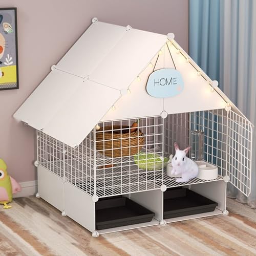 Clapier pour lapins imperméable doté de plateaux de nettoyage
